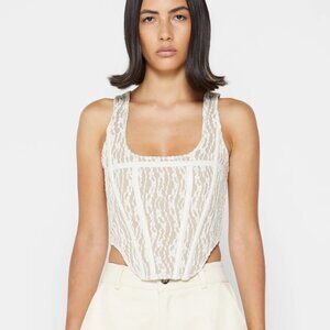 Maniere De Voir Textured corset top